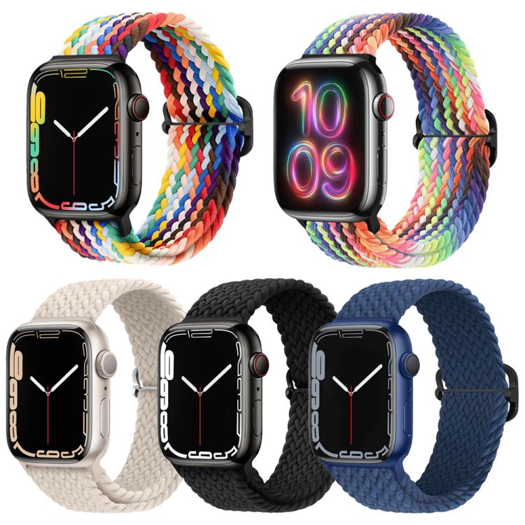 Confezione da 5 cinturini per orologio in nylon intrecciato con fibbia scorrevole xDfind, For Apple Watch 42 / 44 / 45 / 46 / 49mm, For Apple Watch 38 / 40 / 41 / S11 42mm
