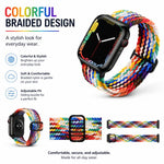 Confezione da 5 cinturini per orologio in nylon intrecciato con fibbia scorrevole xDfind, For Apple Watch 42 / 44 / 45 / 46 / 49mm, For Apple Watch 38 / 40 / 41 / S11 42mm
