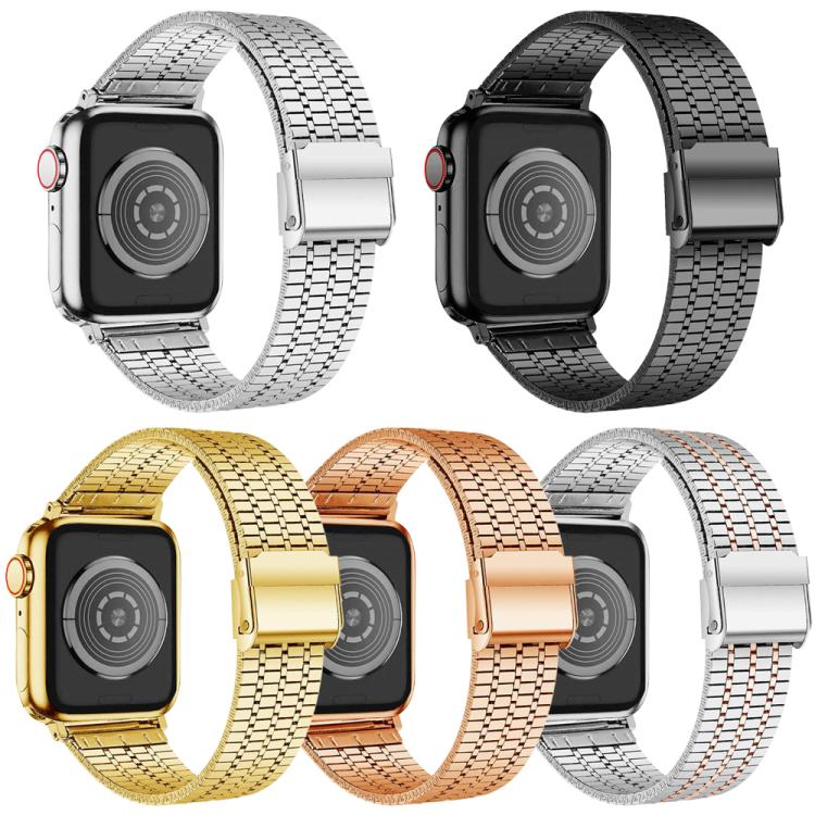 Confezione da 5 cinturini per orologio in acciaio inossidabile con fibbia a sette perline xDfind, For Apple Watch 42 / 44 / 45 / 46 / 49mm, For Apple Watch 38 / 40 / 41 / S11 42mm