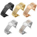 Confezione da 5 cinturini per orologio in acciaio inossidabile con fibbia a sette perline xDfind, For Apple Watch 42 / 44 / 45 / 46 / 49mm, For Apple Watch 38 / 40 / 41 / S11 42mm