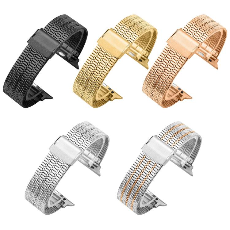 Confezione da 5 cinturini per orologio in acciaio inossidabile con fibbia a sette perline xDfind, For Apple Watch 42 / 44 / 45 / 46 / 49mm, For Apple Watch 38 / 40 / 41 / S11 42mm