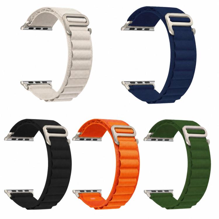 Confezione da 5 cinturini per orologio xDfind Aline in nylon con passante, For Apple Watch 42 / 44 / 45 / 46 / 49mm, For Apple Watch 38 / 40 / 41 / S11 42mm