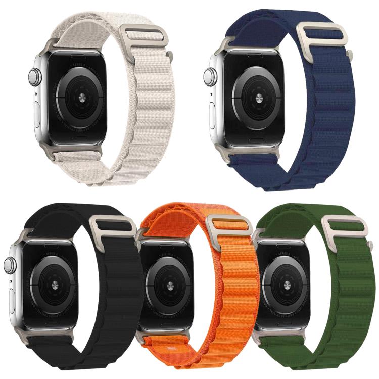 Confezione da 5 cinturini per orologio xDfind Aline in nylon con passante, For Apple Watch 42 / 44 / 45 / 46 / 49mm, For Apple Watch 38 / 40 / 41 / S11 42mm