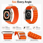 Confezione da 5 cinturini per orologio xDfind Aline in nylon con passante, For Apple Watch 42 / 44 / 45 / 46 / 49mm, For Apple Watch 38 / 40 / 41 / S11 42mm