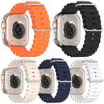 Confezione da 5 cinturini per orologio in silicone xDfind Ocean, For Apple Watch 42 / 44 / 45 / 46 / 49mm, For Apple Watch 38 / 40 / 41 / S11 42mm