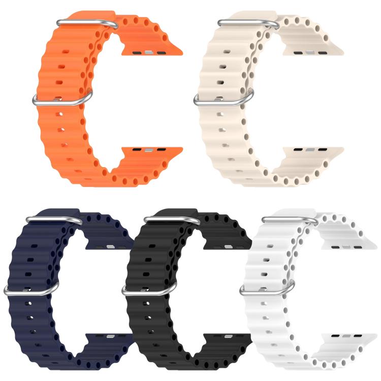 Confezione da 5 cinturini per orologio in silicone xDfind Ocean, For Apple Watch 42 / 44 / 45 / 46 / 49mm, For Apple Watch 38 / 40 / 41 / S11 42mm