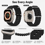 Confezione da 5 cinturini per orologio in silicone xDfind Ocean, For Apple Watch 42 / 44 / 45 / 46 / 49mm, For Apple Watch 38 / 40 / 41 / S11 42mm