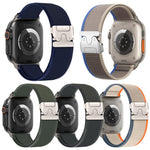 Confezione da 5 cinturini per orologio in nylon con fibbia in titanio e bottone a pressione xDfind, For Apple Watch 42 / 44 / 45 / 46 / 49mm, For Apple Watch 38 / 40 / 41 / S11 42mm