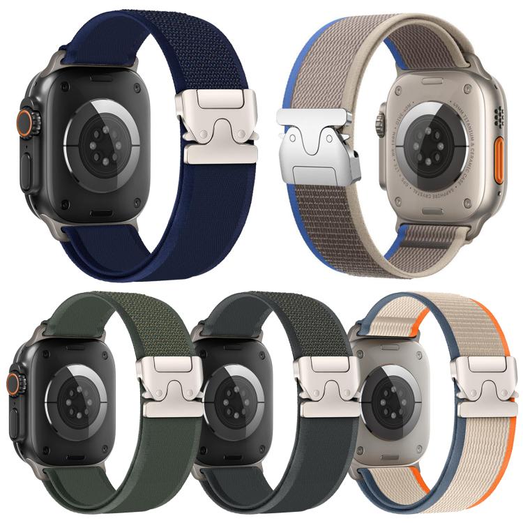 Confezione da 5 cinturini per orologio in nylon con fibbia in titanio e bottone a pressione xDfind, For Apple Watch 42 / 44 / 45 / 46 / 49mm, For Apple Watch 38 / 40 / 41 / S11 42mm