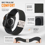Confezione da 5 cinturini per orologio in nylon con fibbia in titanio e bottone a pressione xDfind, For Apple Watch 42 / 44 / 45 / 46 / 49mm, For Apple Watch 38 / 40 / 41 / S11 42mm