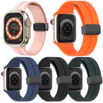 Confezione da 5 cinturini per orologio in silicone con fibbia magnetica a tinta unita xDfind, For Apple Watch 42 / 44 / 45 / 46 / 49mm, For Apple Watch 38 / 40 / 41 / S11 42mm