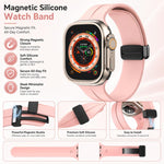 Confezione da 5 cinturini per orologio in silicone con fibbia magnetica a tinta unita xDfind, For Apple Watch 42 / 44 / 45 / 46 / 49mm, For Apple Watch 38 / 40 / 41 / S11 42mm