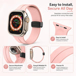 Confezione da 5 cinturini per orologio in silicone con fibbia magnetica a tinta unita xDfind, For Apple Watch 42 / 44 / 45 / 46 / 49mm, For Apple Watch 38 / 40 / 41 / S11 42mm