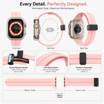 Confezione da 5 cinturini per orologio in silicone con fibbia magnetica a tinta unita xDfind, For Apple Watch 42 / 44 / 45 / 46 / 49mm, For Apple Watch 38 / 40 / 41 / S11 42mm