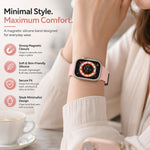 Confezione da 5 cinturini per orologio in silicone con fibbia magnetica a tinta unita xDfind, For Apple Watch 42 / 44 / 45 / 46 / 49mm, For Apple Watch 38 / 40 / 41 / S11 42mm