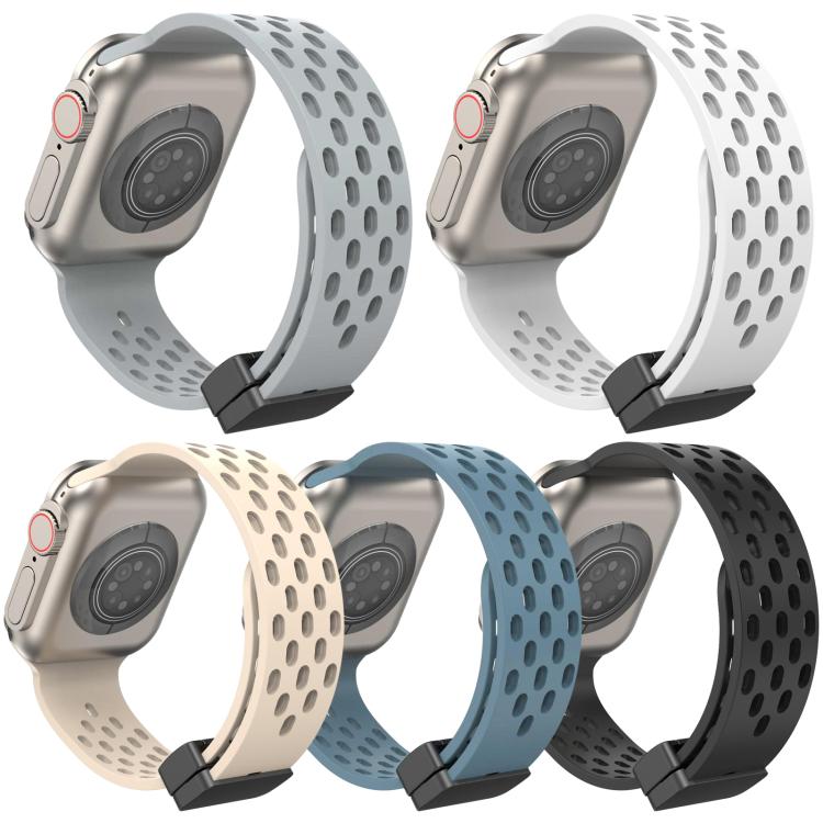Confezione da 5 cinturini per orologio in silicone con chiusura magnetica xDfind, For Apple Watch 42 / 44 / 45 / 46 / 49mm, For Apple Watch 38 / 40 / 41 / S11 42mm
