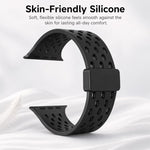 Confezione da 5 cinturini per orologio in silicone con chiusura magnetica xDfind, For Apple Watch 42 / 44 / 45 / 46 / 49mm, For Apple Watch 38 / 40 / 41 / S11 42mm