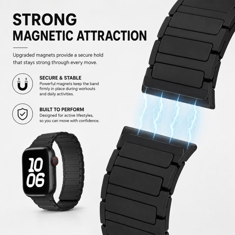 Confezione da 5 cinturini per orologio magnetici in silicone a forma di I xDfind, For Apple Watch 42 / 44 / 45 / 46 / 49mm, For Apple Watch 38 / 40 / 41 / S11 42mm