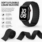 Confezione da 5 cinturini per orologio magnetici in silicone a forma di I xDfind, For Apple Watch 42 / 44 / 45 / 46 / 49mm, For Apple Watch 38 / 40 / 41 / S11 42mm
