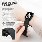 Confezione da 5 cinturini per orologio magnetici in silicone a forma di I xDfind, For Apple Watch 42 / 44 / 45 / 46 / 49mm, For Apple Watch 38 / 40 / 41 / S11 42mm