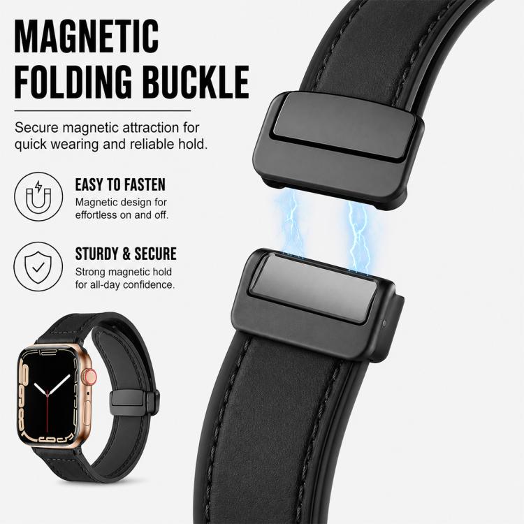 Confezione da 5 cinturini per orologio in silicone con fibbia magnetica e motivo Crazy Horse xDfind., For Apple Watch 42 / 44 / 45 / 46 / 49mm, For Apple Watch 38 / 40 / 41 / S11 42mm