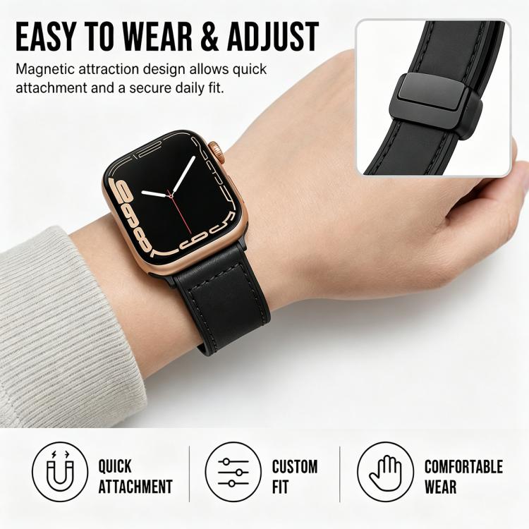 Confezione da 5 cinturini per orologio in silicone con fibbia magnetica e motivo Crazy Horse xDfind., For Apple Watch 42 / 44 / 45 / 46 / 49mm, For Apple Watch 38 / 40 / 41 / S11 42mm