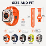 Confezione da 5 cinturini per orologio in silicone con fibbia inversa a rete xDfind, For Apple Watch 42 / 44 / 45 / 46 / 49mm, For Apple Watch 38 / 40 / 41 / S11 42mm