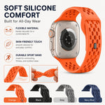 Confezione da 5 cinturini per orologio in silicone con fibbia inversa a rete xDfind, For Apple Watch 42 / 44 / 45 / 46 / 49mm, For Apple Watch 38 / 40 / 41 / S11 42mm