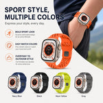 Confezione da 5 cinturini per orologio in silicone con fibbia inversa a rete xDfind, For Apple Watch 42 / 44 / 45 / 46 / 49mm, For Apple Watch 38 / 40 / 41 / S11 42mm