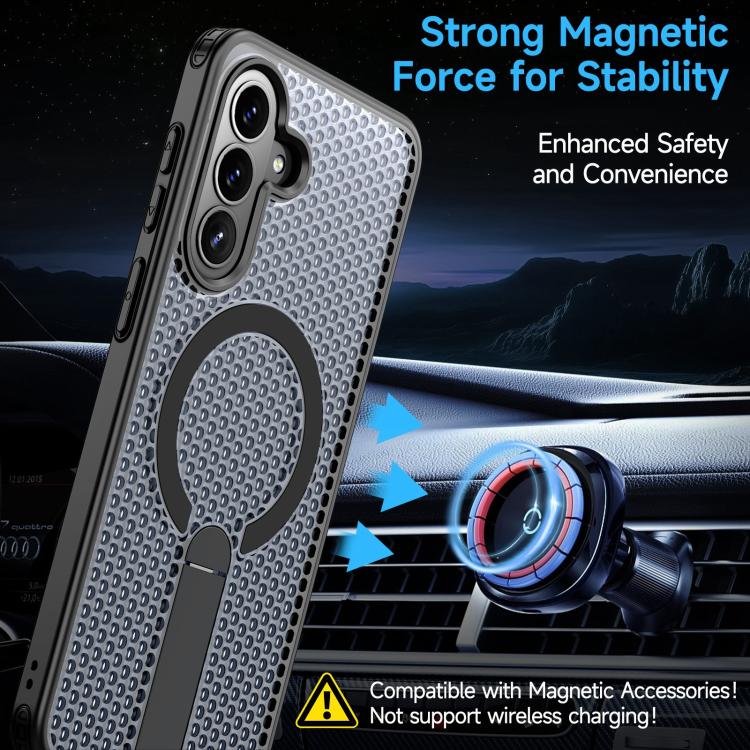 Custodia per telefono con supporto MagSafe e sistema di raffreddamento a nido d'ape., For Galaxy A57 5G, For Galaxy A37 5G, For Galaxy A14 4G / 5G