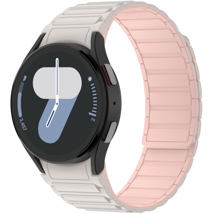 Cinturino per orologio magnetico in silicone con tre perline, For Galaxy Watch 7 / 6 / 5 / 4