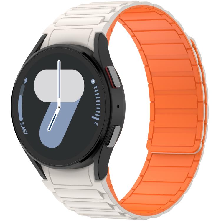 Cinturino per orologio magnetico in silicone con tre perline, For Galaxy Watch 7 / 6 / 5 / 4