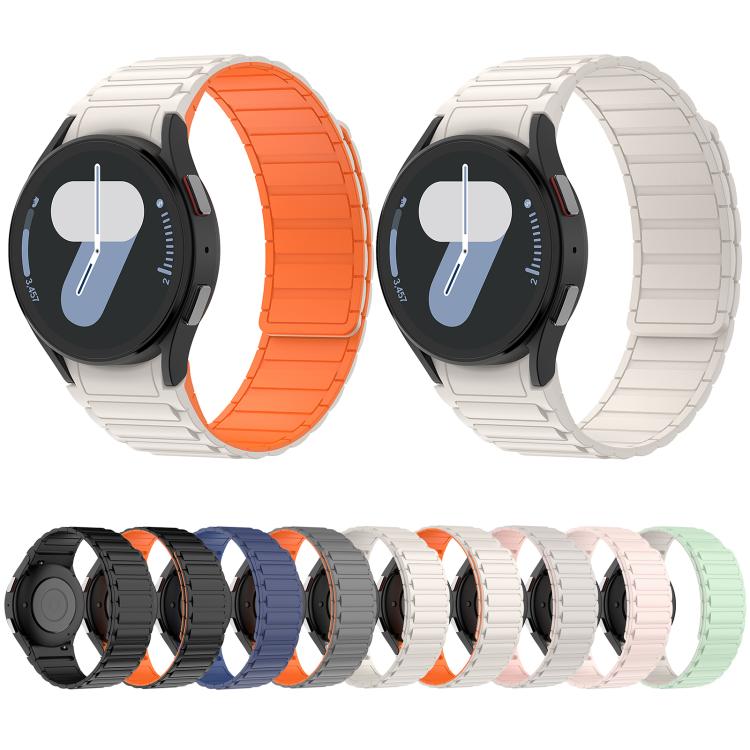 Cinturino per orologio magnetico in silicone con tre perline, For Galaxy Watch 7 / 6 / 5 / 4