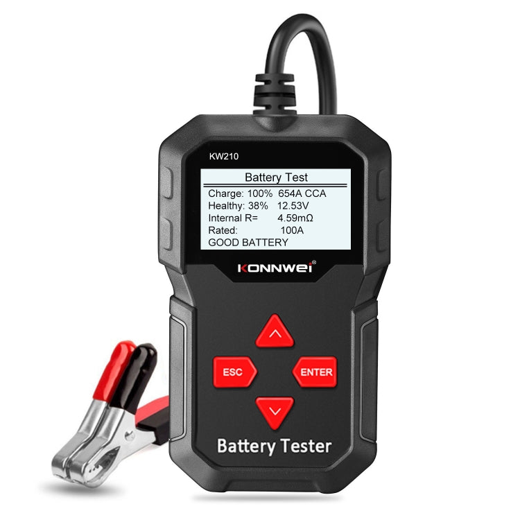 KONNWEI KW210 Test batteria per auto Rilevatore capacità resistenza batteria, KW210
