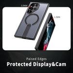 Custodia per telefono con supporto MagSafe e sistema di raffreddamento a nido d'ape., For Galaxy S22 Ultra 5G