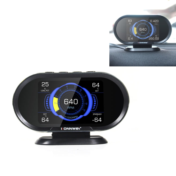 KONNWEI KW206 Scanner guasti auto 2 in 1 OBDII / EOBD12V + monitor LCD da 3,5 pollici, KW206