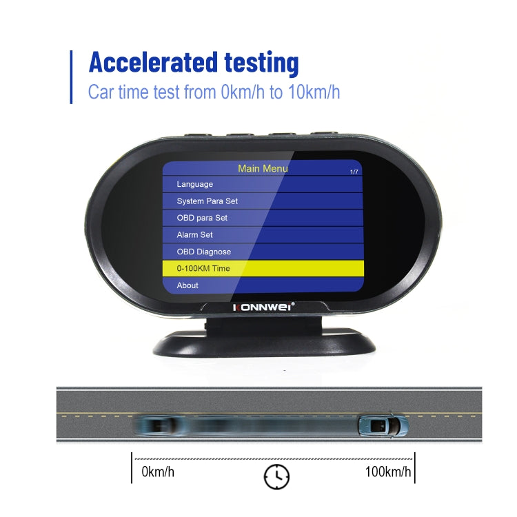 KONNWEI KW206 Scanner guasti auto 2 in 1 OBDII / EOBD12V + monitor LCD da 3,5 pollici, KW206