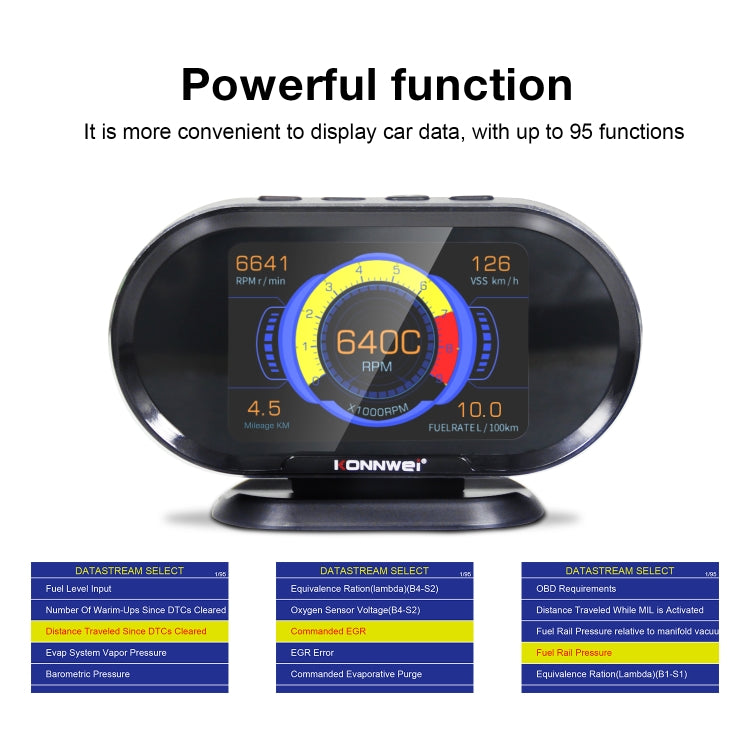KONNWEI KW206 Scanner guasti auto 2 in 1 OBDII / EOBD12V + monitor LCD da 3,5 pollici, KW206