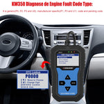 KONNWEI KW350 OBDII 12V Rilevatore di diagnostica per auto con schermo in bianco e nero da 2 pollici V007 per Audi / Volkswagen, KW350
