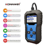 KONNWEI KW350 OBDII 12V Rilevatore di diagnostica per auto con schermo in bianco e nero da 2 pollici V007 per Audi / Volkswagen, KW350