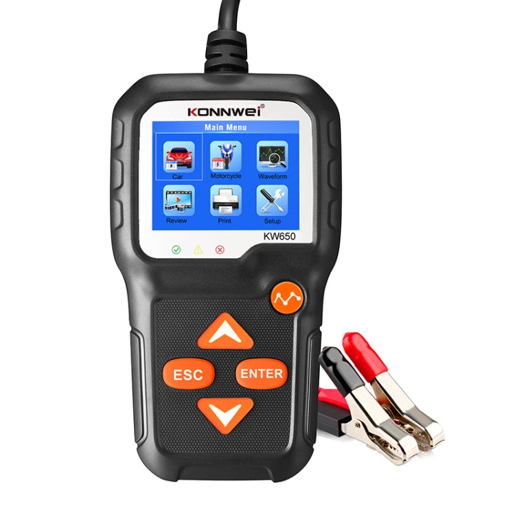 KONNWEI KW650 Tester batterie 6-16V con display a colori