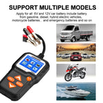 KONNWEI KW650 Rilevatore per tosaerba a batteria per auto e moto 6V-12V con display a colori da 2,4 pollici e grafico della forma d'onda, KW650