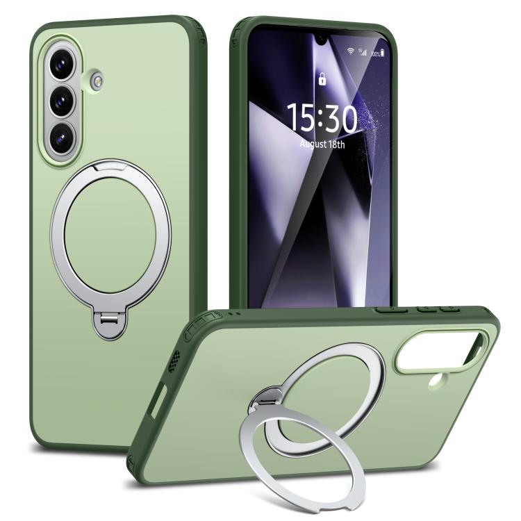 Custodia per telefono antiurto magnetica in TPU + PC con supporto girevole., For Galaxy A57 5G, For Galaxy A36 5G / A37 5G