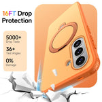 Custodia per telefono antiurto magnetica in TPU + PC con supporto girevole., For Galaxy A57 5G, For Galaxy A36 5G / A37 5G