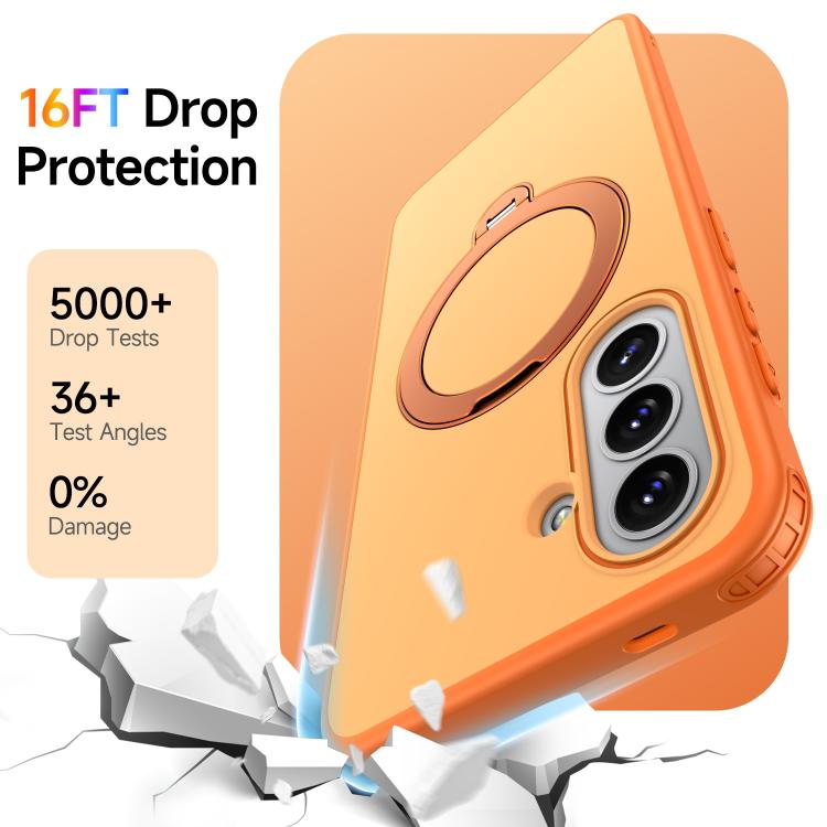 Custodia per telefono antiurto magnetica in TPU + PC con supporto girevole., For Galaxy A57 5G, For Galaxy A36 5G / A37 5G