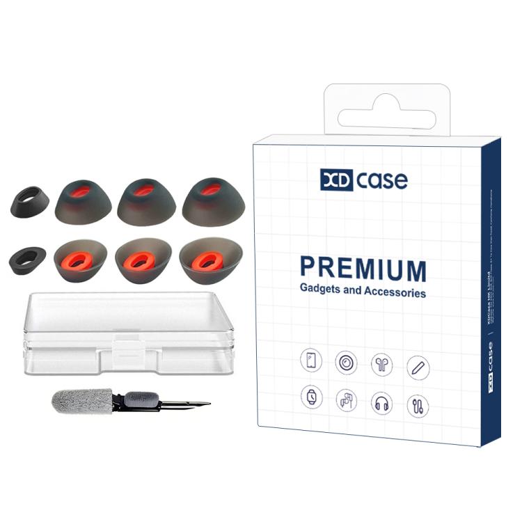 Kit di 4 paia di inserti auricolari in silicone di ricambio XDcase, taglie XS/S/M/L, spazzolino per la pulizia, colore casuale, For JBL Tune Flex / Flex 2 / 220TWS