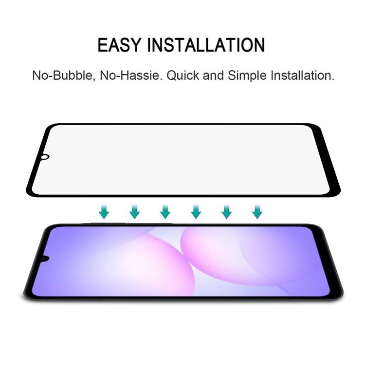 25 pezzi Pellicola in vetro temperato ad alta densità con stampa serigrafica su schermo intero, For Galaxy A08 4G, For Galaxy A08 5G, For Galaxy A18 4G, For Galaxy A18 5G, For Galaxy M47 5G, For Galaxy Buddy5 5G, For Galaxy F07e 4G
