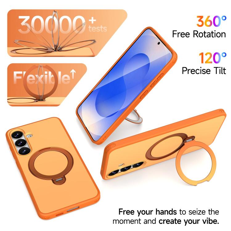 Custodia per telefono antiurto magnetica in TPU + PC con supporto girevole., For Galaxy S26+ 5G, For Galaxy S26 Ultra 5G, For Galaxy S26 5G, For Galaxy S24 5G / S25 5G