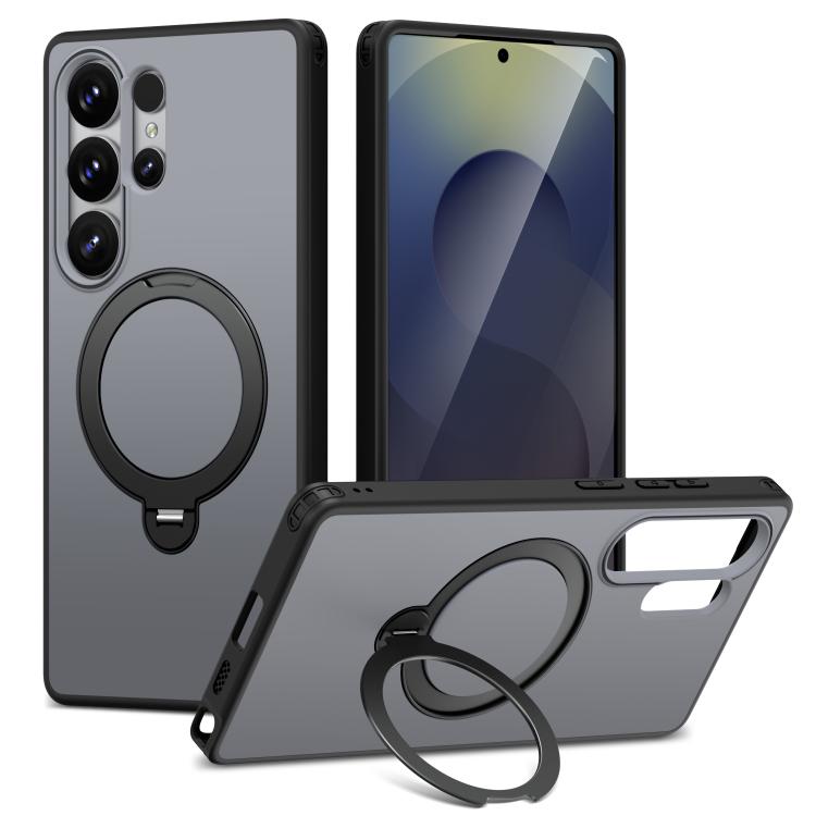 Custodia per telefono antiurto magnetica in TPU + PC con supporto girevole., For Galaxy S24+ 5G / S25+ 5G, For Galaxy S25 Ultra 5G, For Galaxy S24 Ultra 5G, For Galaxy S22 Ultra 5G/S23 Ultra 5G