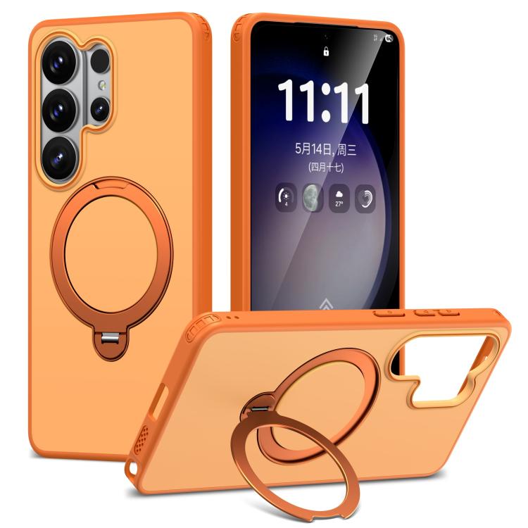 Custodia per telefono antiurto magnetica in TPU + PC con supporto girevole., For Galaxy S26+ 5G, For Galaxy S26 Ultra 5G, For Galaxy S26 5G, For Galaxy S24 5G / S25 5G